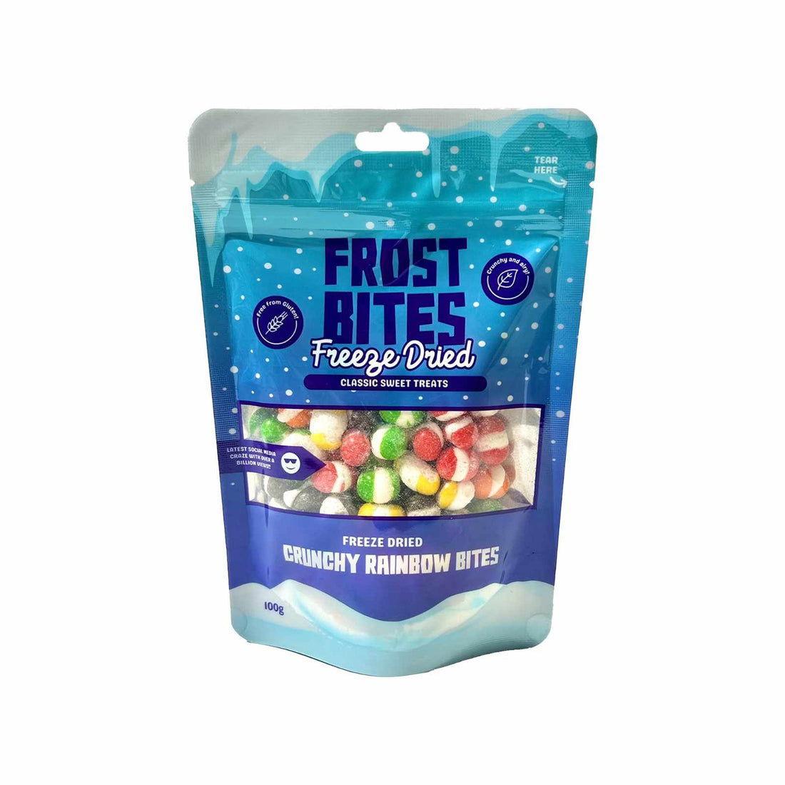 Packet of frost bites freezed dried candies