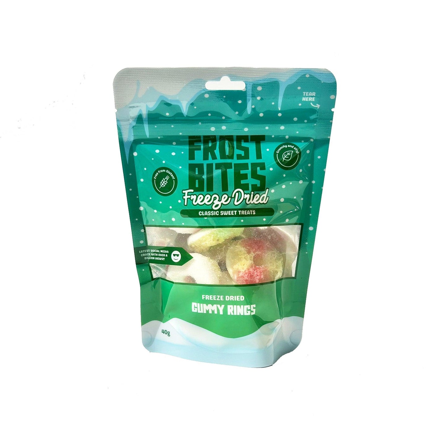 packet of Freeze Dried Gummy Rings -40g