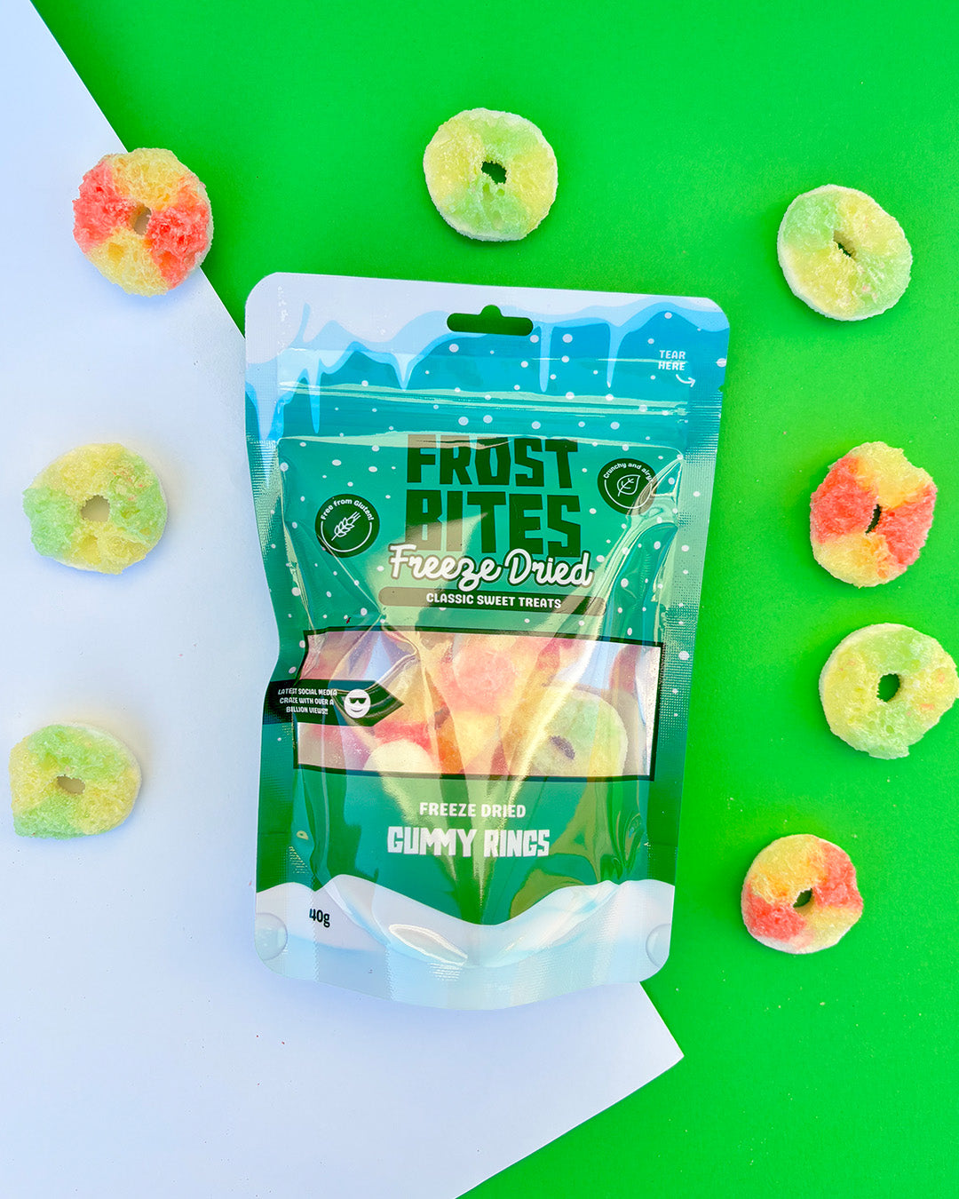 Frost Bites - Freeze Dried Gummy Rings 40g | Freeze Dried Candy