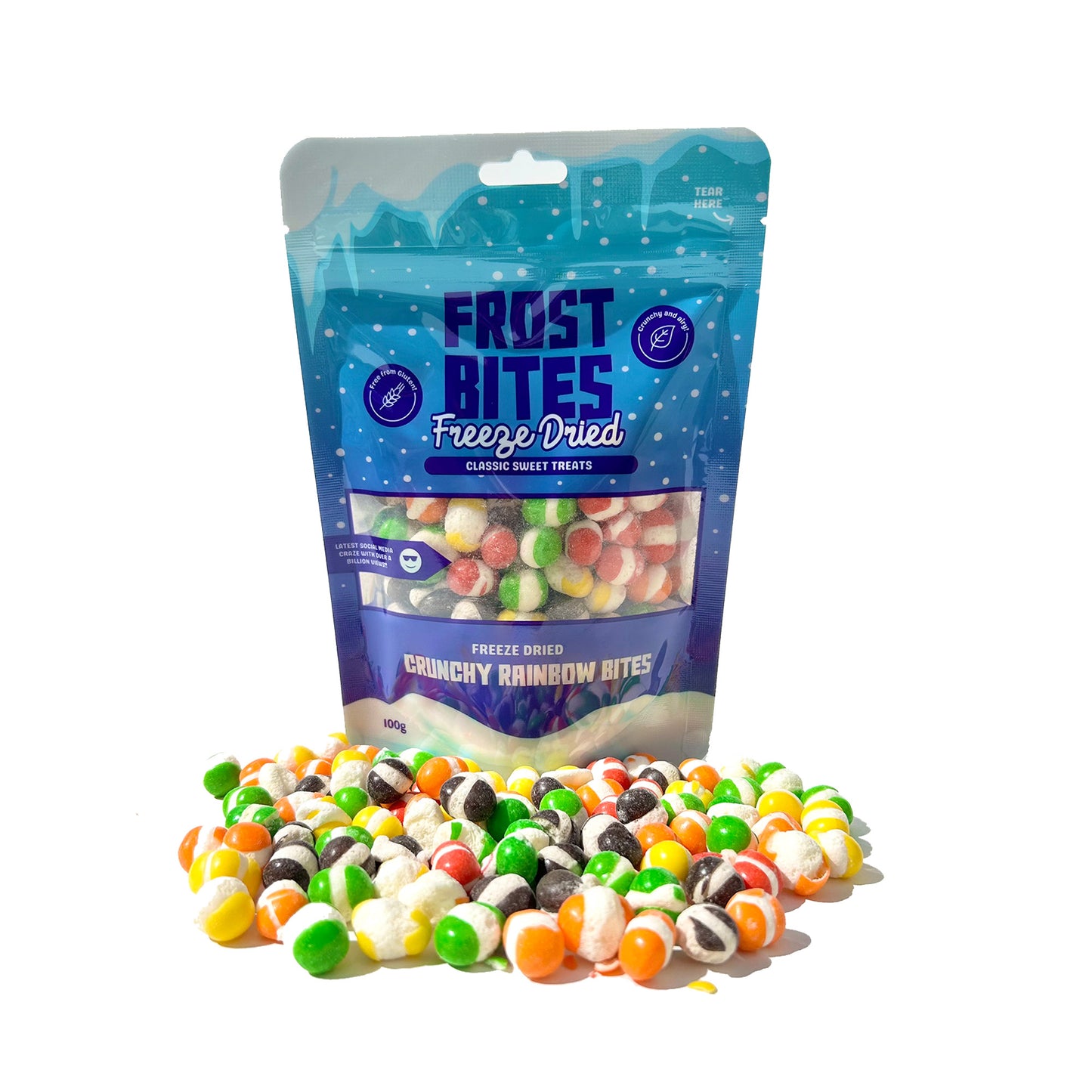 Frost Bites - Crunchy Rainbow Bites 100g | Freeze Dried Candy